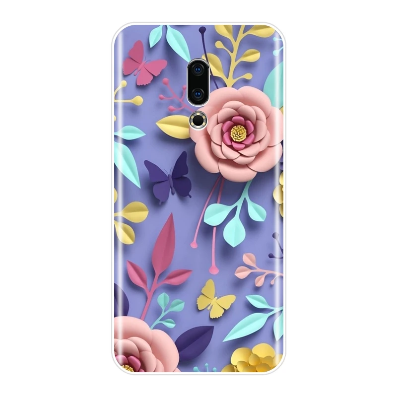 Задняя крышка для Meizu 15 Lite 16 Plus 16th 16x мягкий силиконовый фиолетовый чехол телефона
