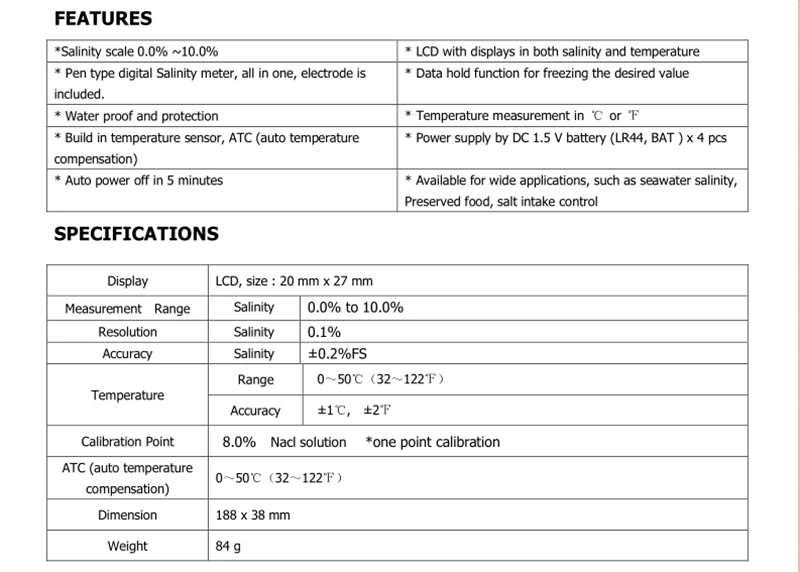 Цифровой водонепроницаемый измеритель соли тестер качества воды в аквариуме и
