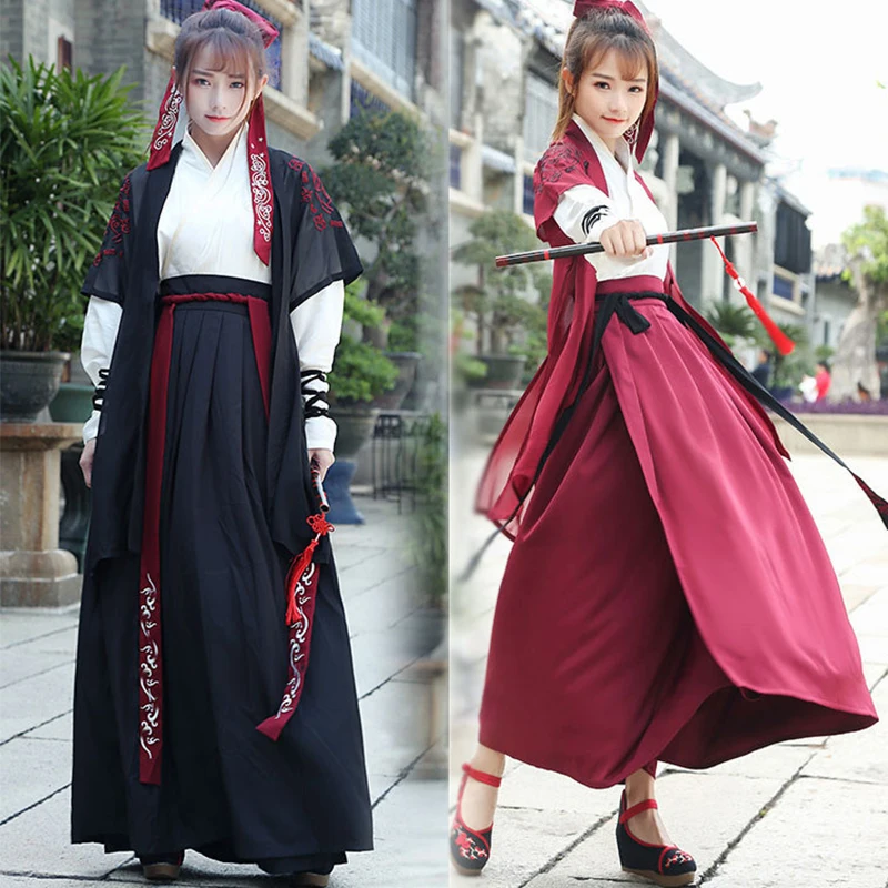 

Chinese Folk Dance Clothes Hanfu for Women National Costume Fairy Dress Tang Dynasty Ancient Costumes for Stage Costumes DL3236