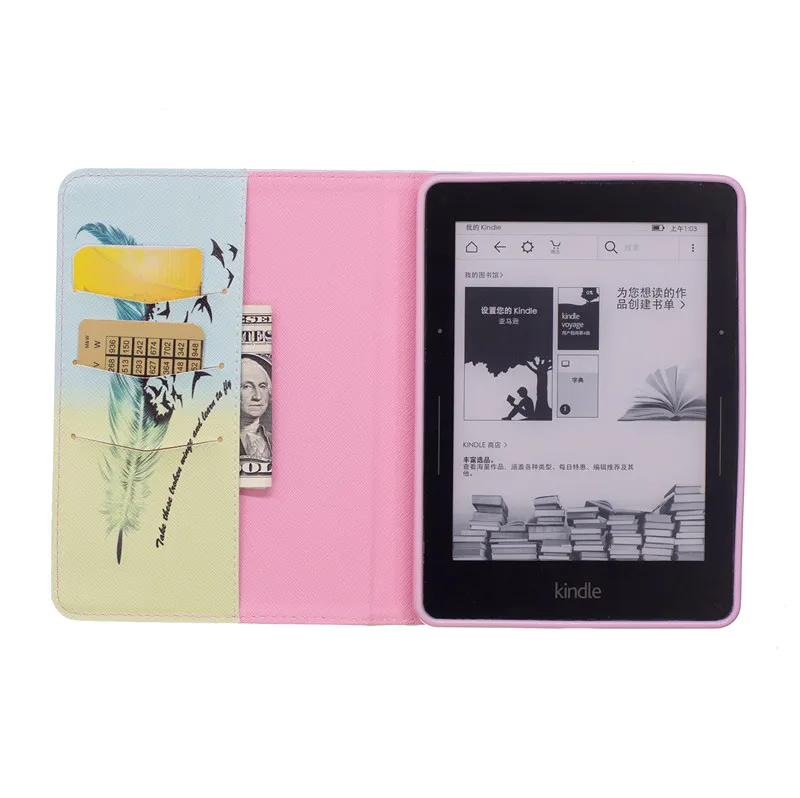(1 шт.) милый чехол для электронных книг Amazon Kindle Voyage кожаный легкий Чехол KV сумка |