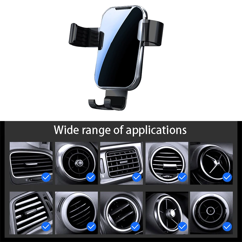 Mirror Surface Automatic Car Air Vent Mount Clamping Gravity Sensing Phone Stand Holder 360-Degree Rotating For Smartphone | Автомобили и