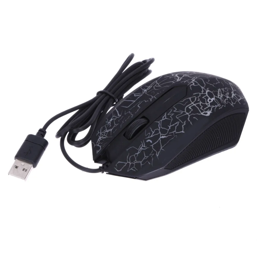 USB Проводная мышь 2400DPI 3 кнопки оптическая игровая 7 цветов светодиодный для ПК