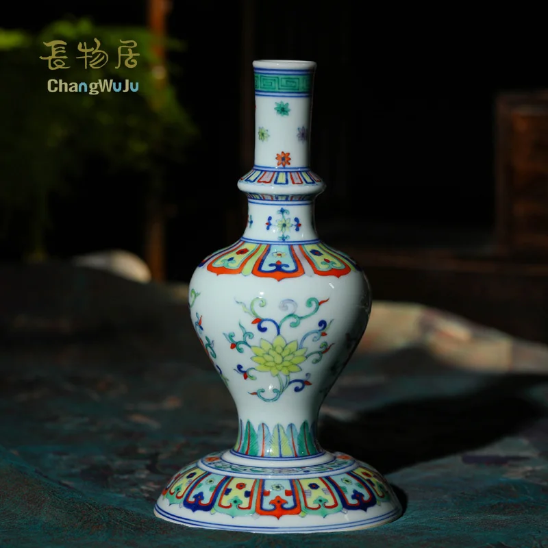 Changwuju в цзиндэчжэне подходящая кружка свеча ручная роспись синий белый цветной
