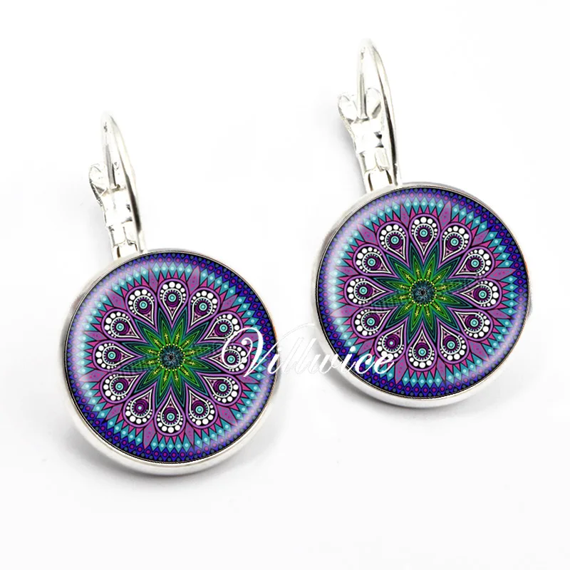 2020 Новое поступление серьги с мандалой ювелирные изделия Ом Символ дзен буддизм