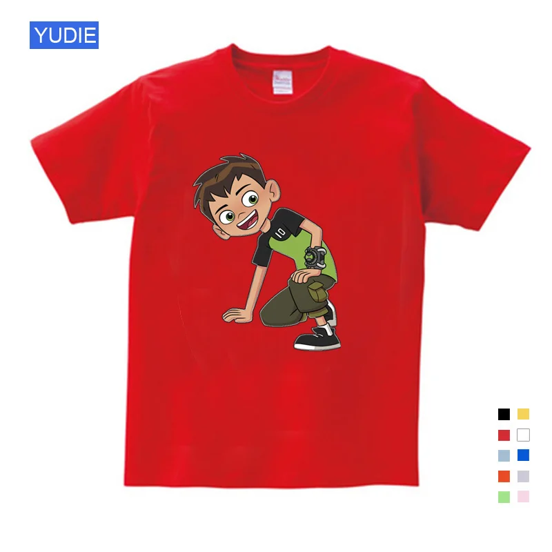 Новая модная детская футболка Omnitrix Ben 10, футболка, летние топы для маленьких мальчиков и девочек с рисунком аниме, 3-8 лет, YUDIE - Цвет: T-shirt