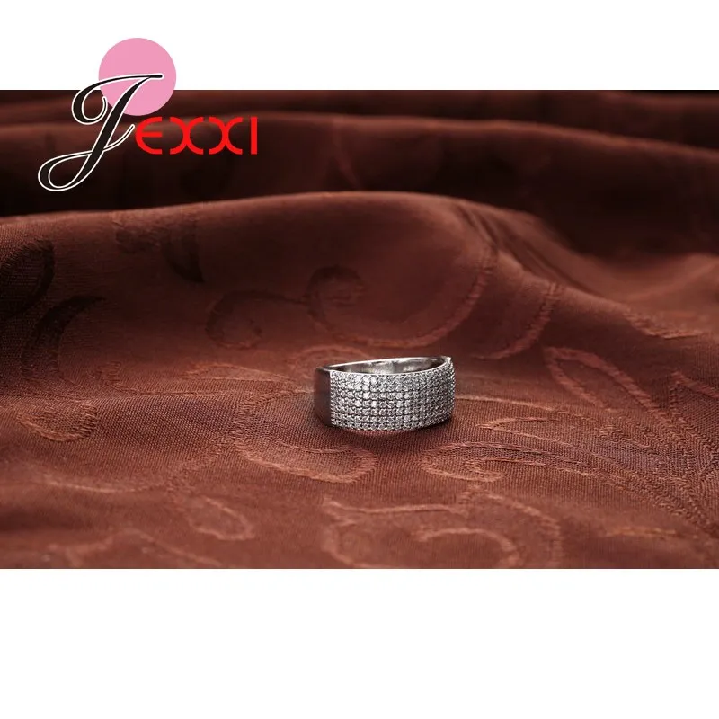 

New Arrival Trendy Round Style Women 925 Sterling Silver Rings Jewelry Fashion Female Engagement Anniversary Gift Ring