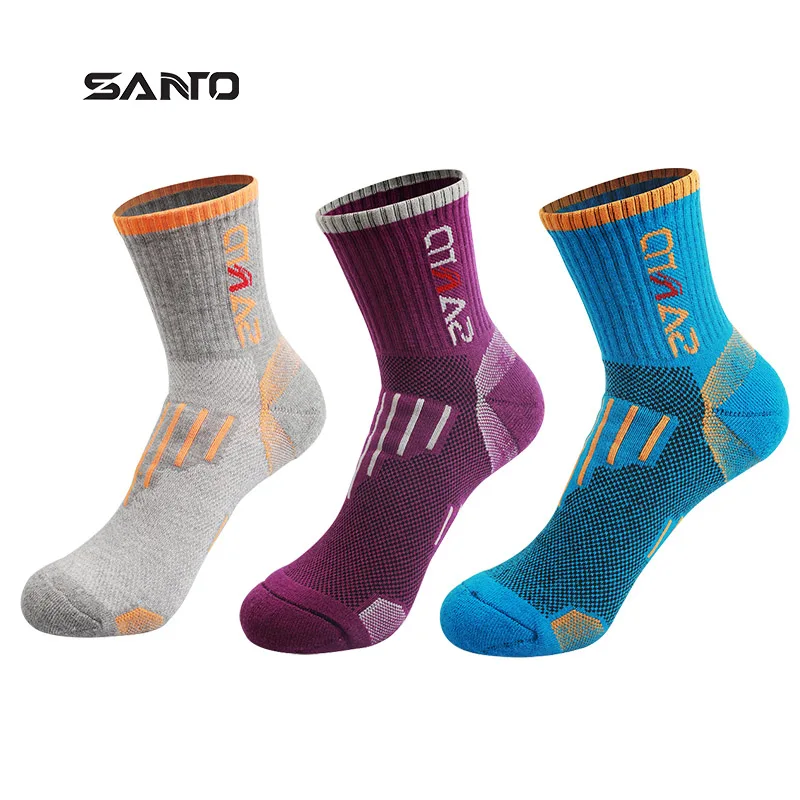 SANTO 1 пара S005 спортивные женские хлопковые носки Влагоотводящая дышащая