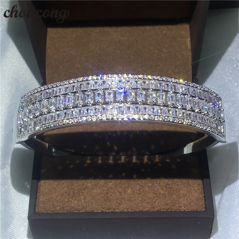 Женский роскошный браслет без шнуровки choucong вечерние свадебные браслеты белого
