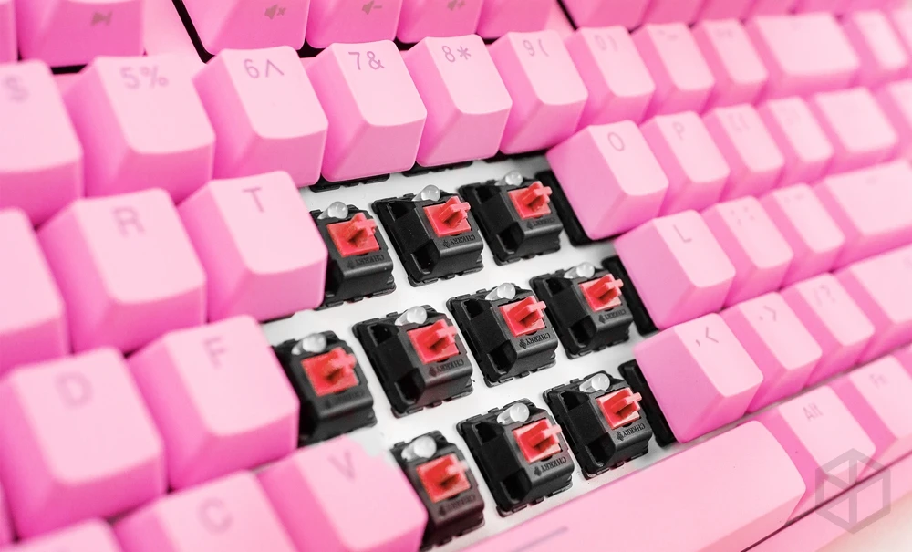 Durgod 87 милая розовая k320 механическая клавиатура с подсветкой Переключатели Cherry MX abs doubleshot keycaps коричневый синий красный переключатель