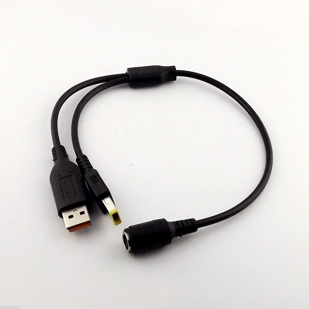 10pcs DC 7.9x5.5mm Female to Rectangle Male FOR-Yoga3 Power Cable for Lenovo Thinkpad 40cm