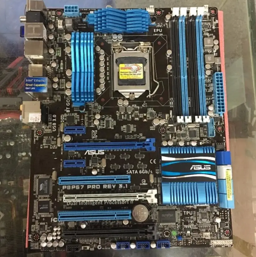 Оригинальная материнская плата для ASUS P8P67 PRO REV3.1 DDR3 LGA 1155 процессора I3 I5 I7 32 Гб USB3.0