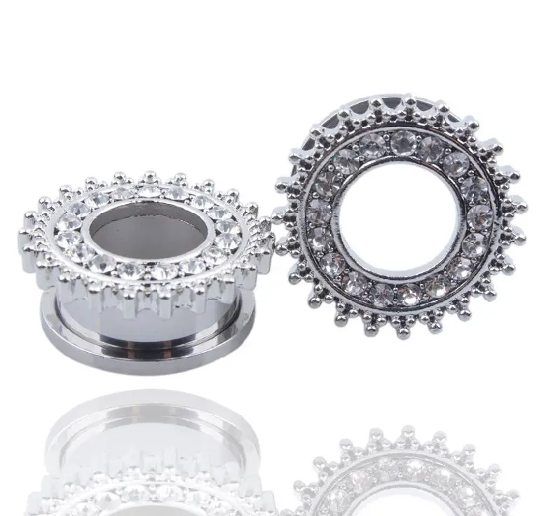 2 цветные затычки для ушей из нержавеющей стали туннель тела расширитель