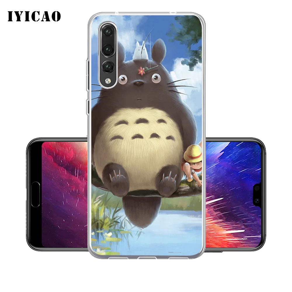 IYICAO милый мягкий силиконовый чехол для телефона Tonari no Totoro Huawei P30 P20 Pro P10 P9 P8 Lite P Smart