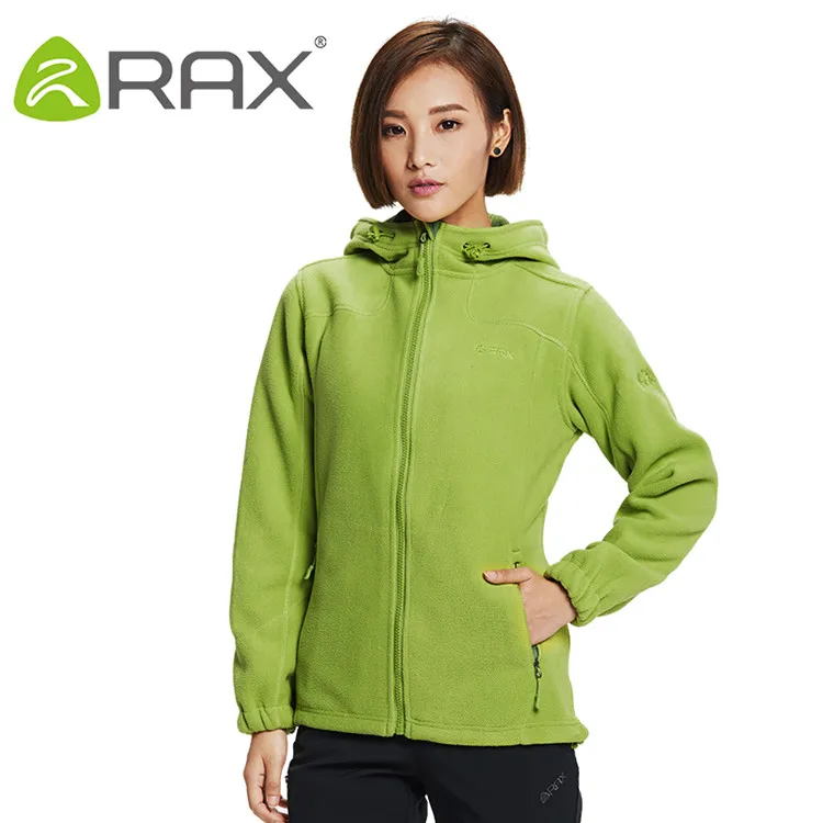 laimu green hooded w Rax Мужская водонепроницаемая ветрозащитная куртка Женская флисовая уличная спортивная походная куртка термо пальто для кемпинга 44-2J055 - Цвет: laimu green hooded w