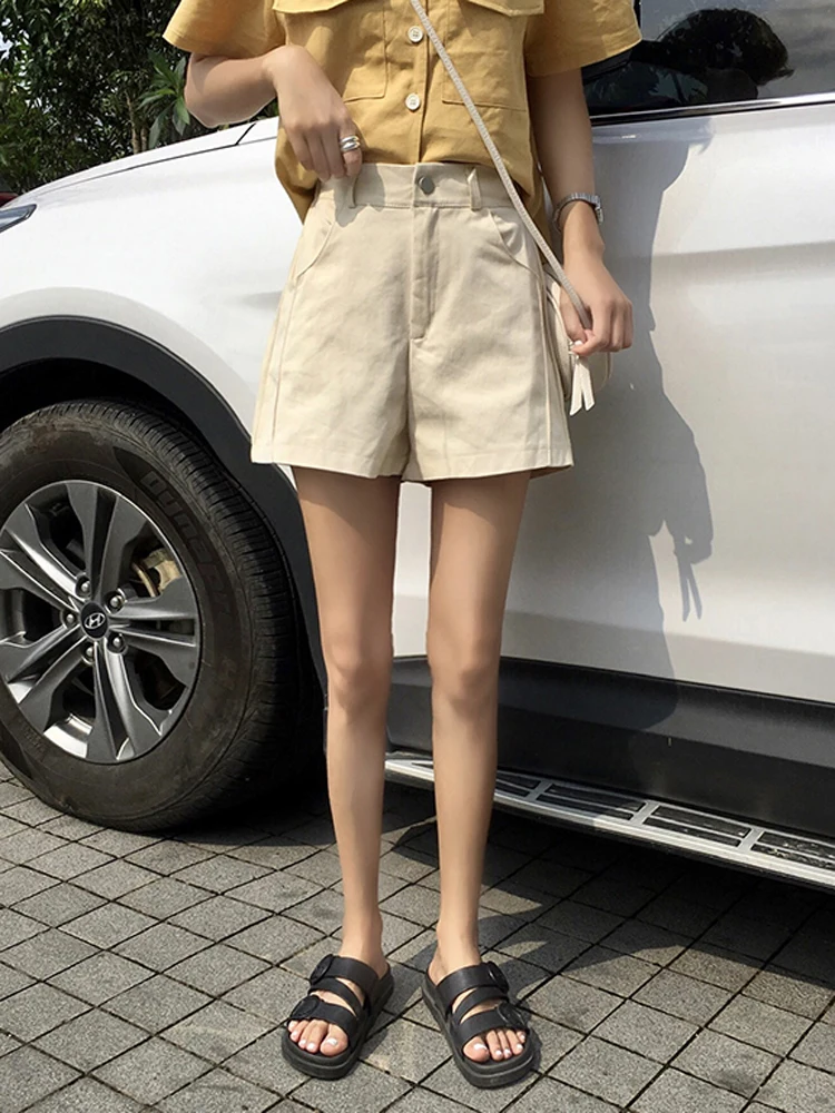 2019 summer new loose tooling Harlan straight pants wide leg women's high waist casual Female | Женская одежда