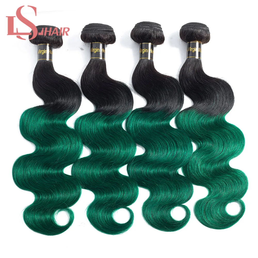 LS Hair 1b/зеленый/синий/красный/99J/бордовый/27 волос объемные локоны переливчатого