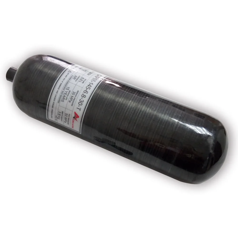 AC3680 Cylinder Bottle Pcp Air Tank 4500psi Hpa Carbon Fiber Gas Cylinder 6.8LGB Composite Tank Scuba Diving Air Tank Pcp Airgun
