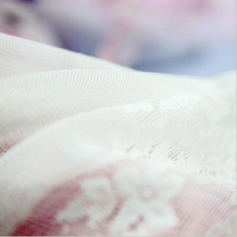 Роскошный дворец принцесса москитная сетка двойная кружевная Кровать Навес