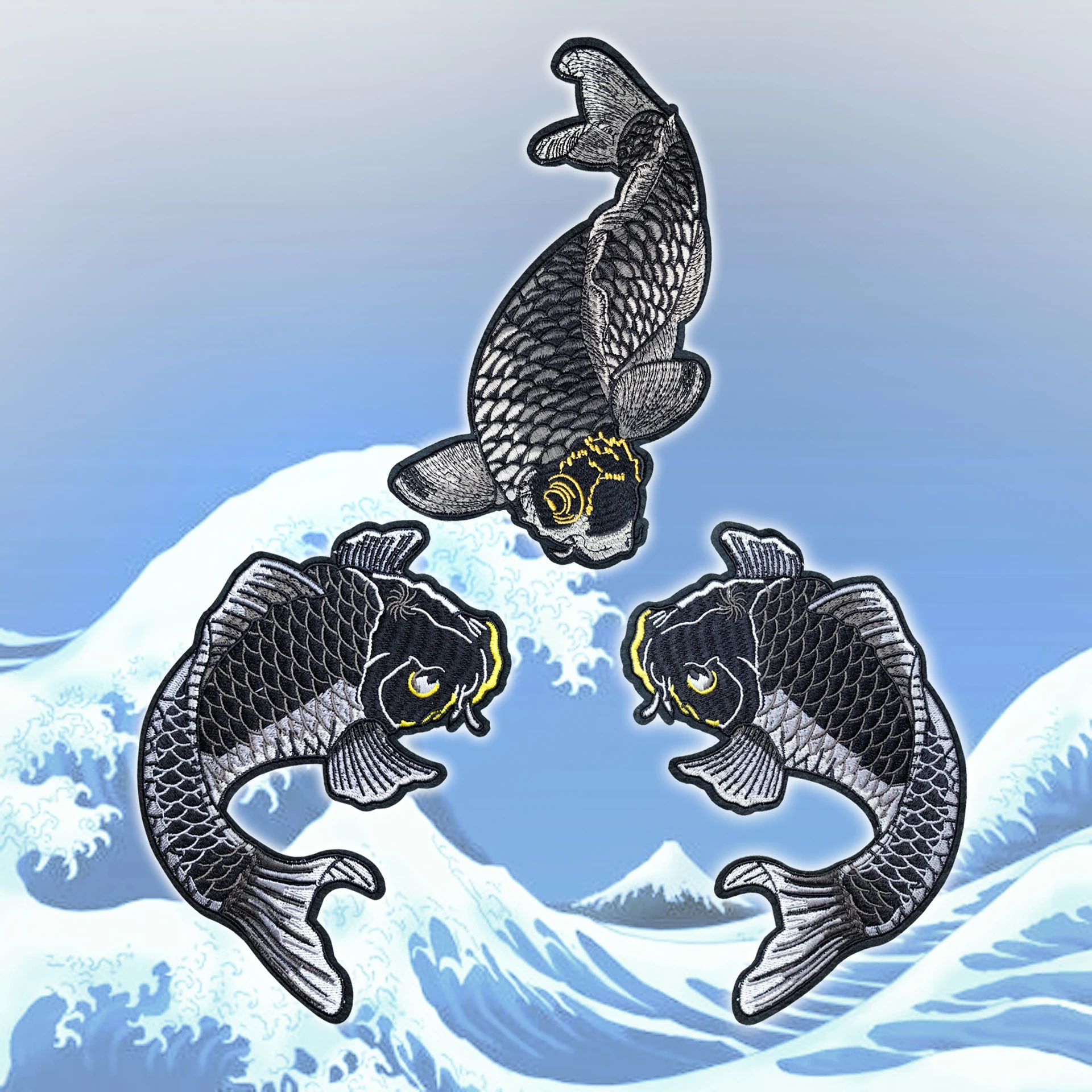 

Набор для вышивания рыбы карпа аппликация из ткани декоративные патчи для одежды Швейные аксессуары для одежды parches para la ropa