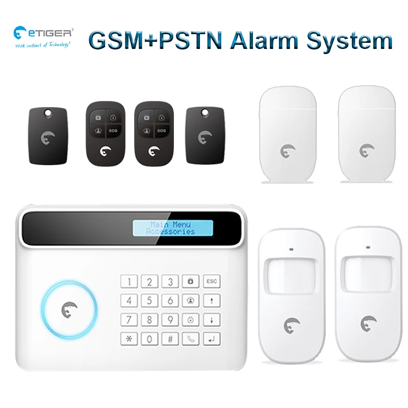 Etiger GMS/сети PSTN IOS/Android App пульт дистанционного управления движением Сенсор