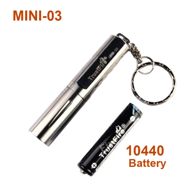 Trustfire mini03 водонепроницаемый мини-светильник из нержавеющей стали* XPG R5 светодиодный фонарь брелок Светильник фонарь+ Trustfire 10440 Батарея