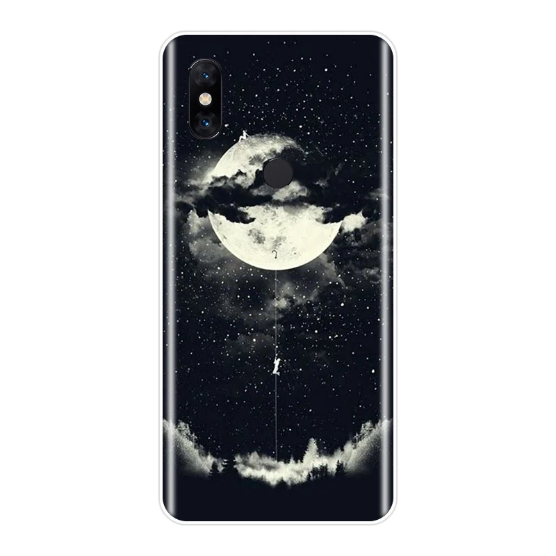 Задняя крышка для Xiaomi Mi Max 1 2 3 Звезда Луна Космос астронавт смешной силиконовый