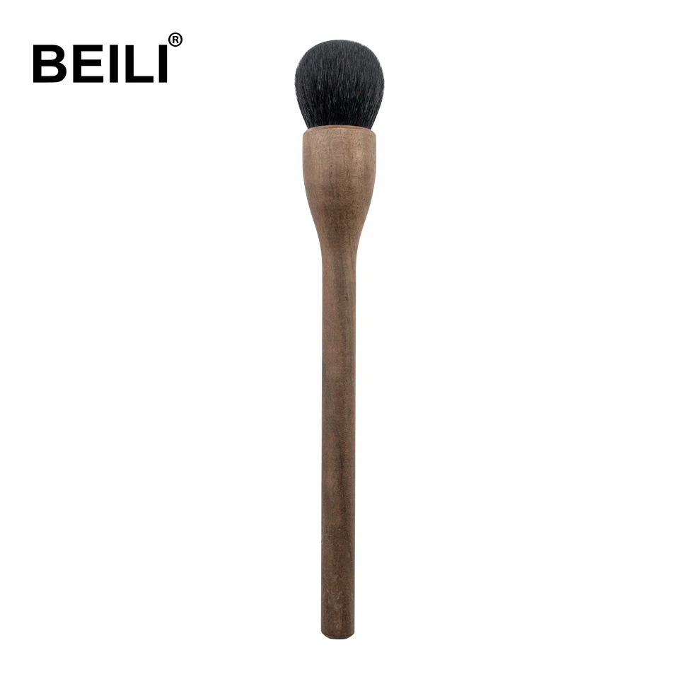 NL02 BEILI A класс Черная кисть из козьей шерсти натуральная древесина грецкого ореха профессиональная основа пудра Контур тени для век кисти для макияжа Новинка - Handle Color: NL02