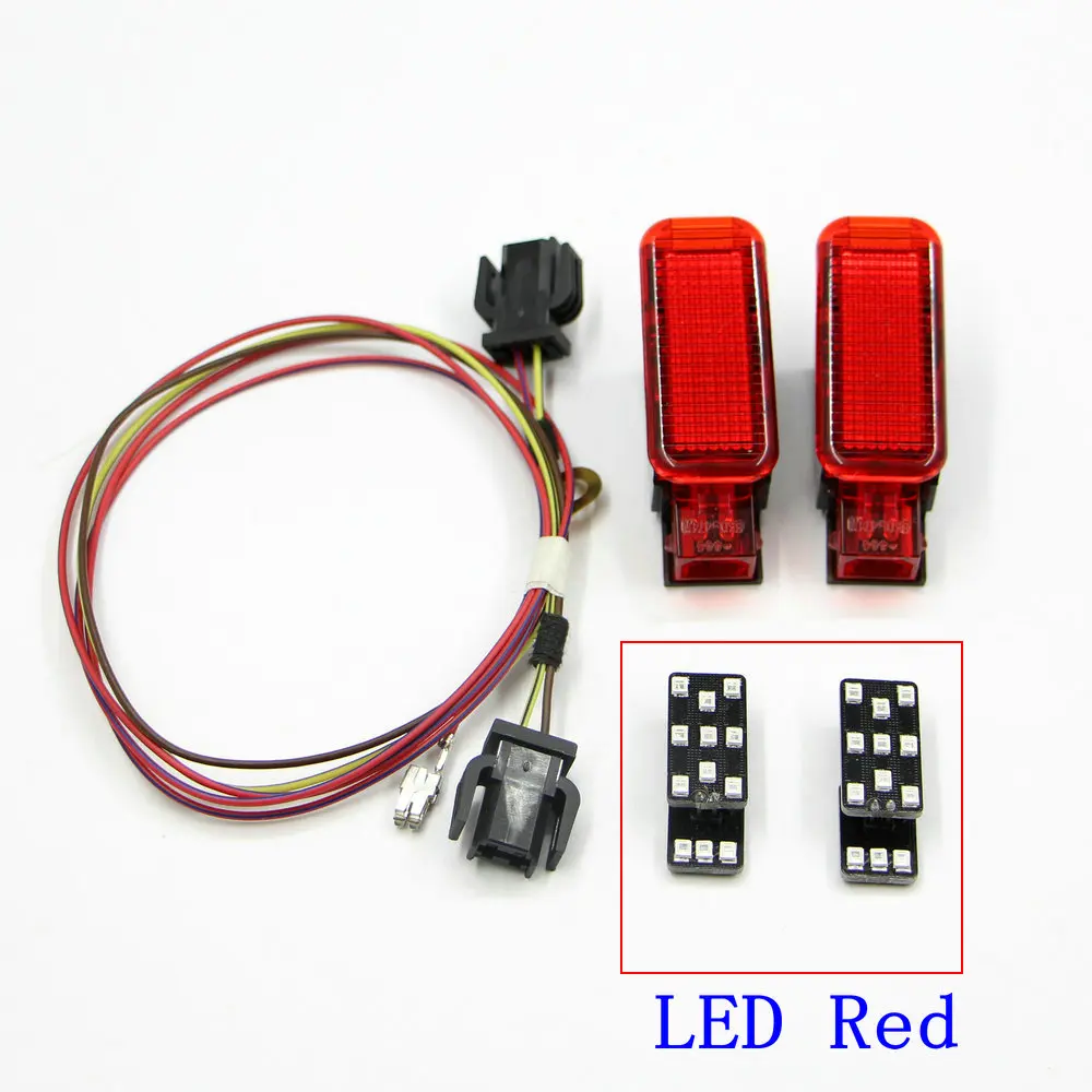 

Unidades Rojo Luz de Advertencia de Puerta Del Panel Interior Cable de Harness Connection enchufe Para A3 S3 A4 A6 S6 Q5 A4L