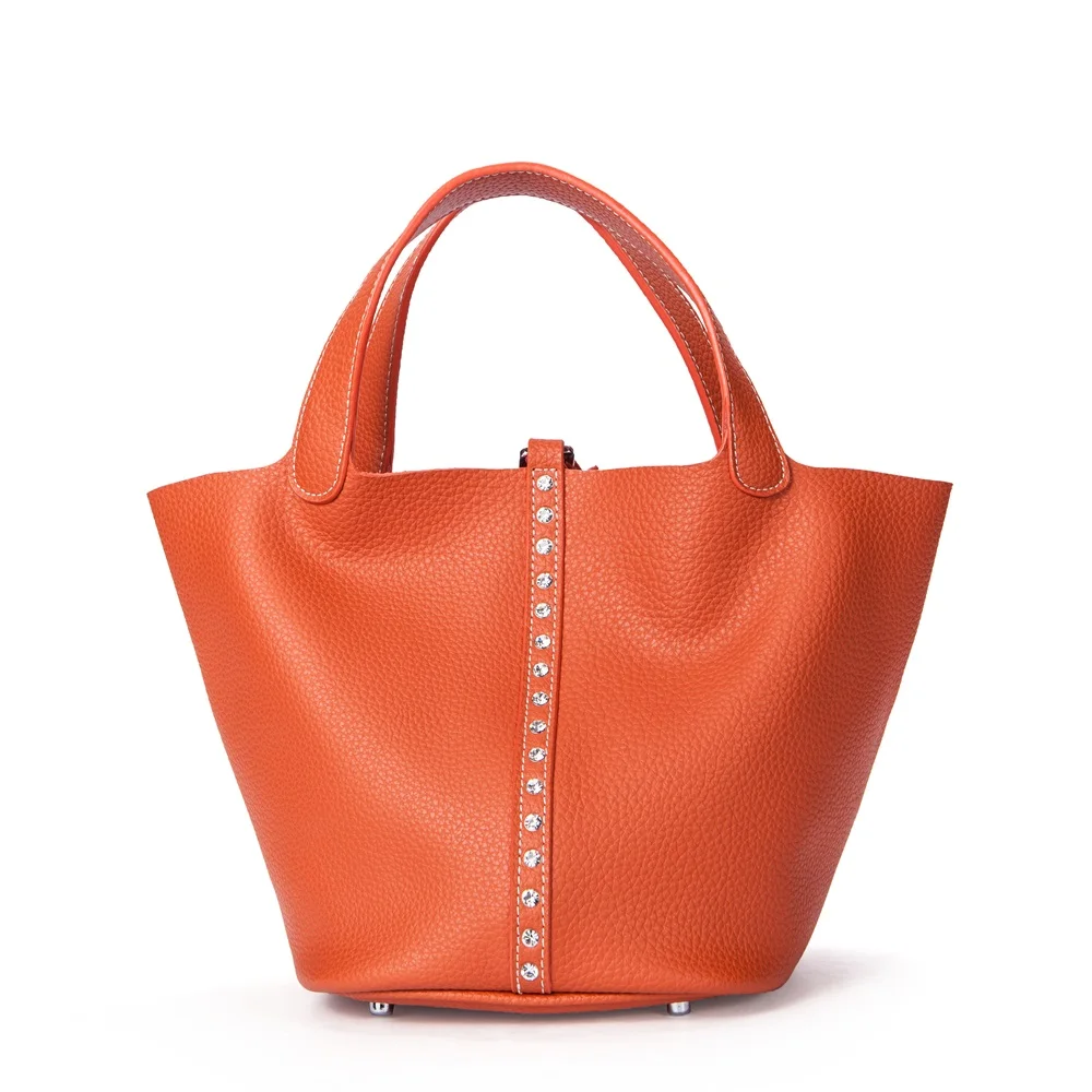 100% натуральная кожа женские сумки модные дамские брендовые с замком|genuine leather women