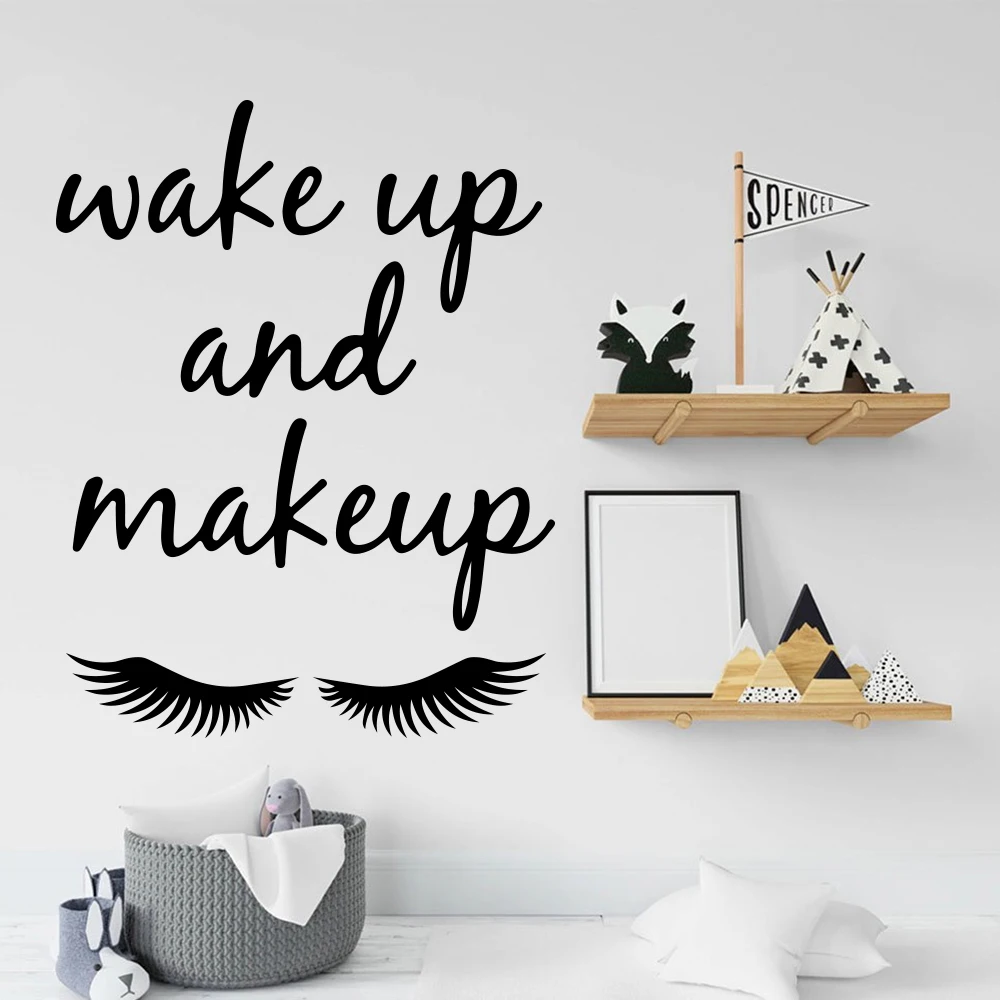 Наклейка на стену с надписью Wake Up | Дом и сад