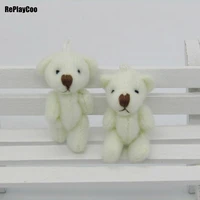 100pcslot kawaii small joint teddy bears stuffed plush 3 5cm toy teddy bear mini bear ted bears plush toys wedding gifts 01301