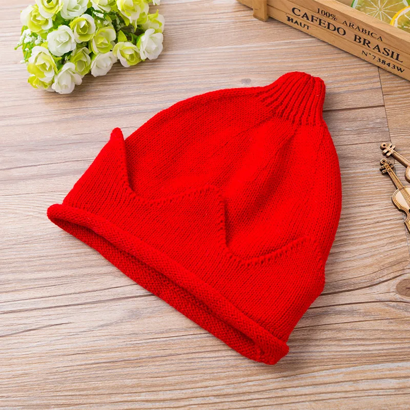 Новинка 2017 года Зимняя вязаная шапка с короной для маленьких девочек и мальчиков