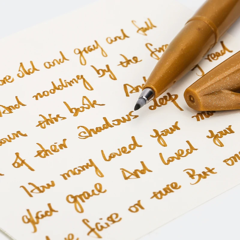 Pentel fude сенсорные ручки с кончиком кисти 6/12 разных цветов в мешочке для