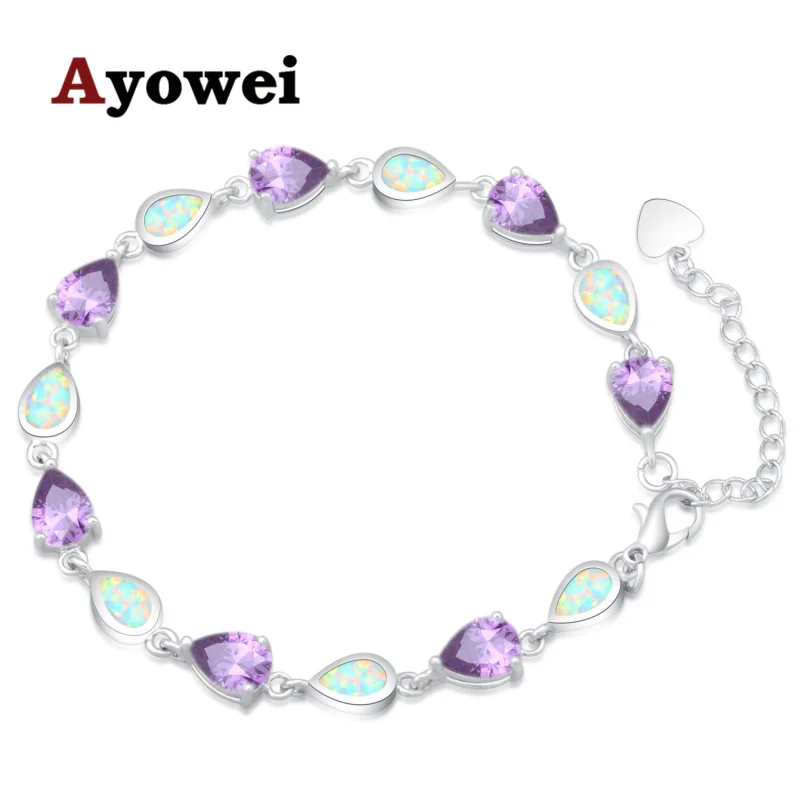 Женский браслет с опалом из серебра 925 пробы | Украшения и аксессуары