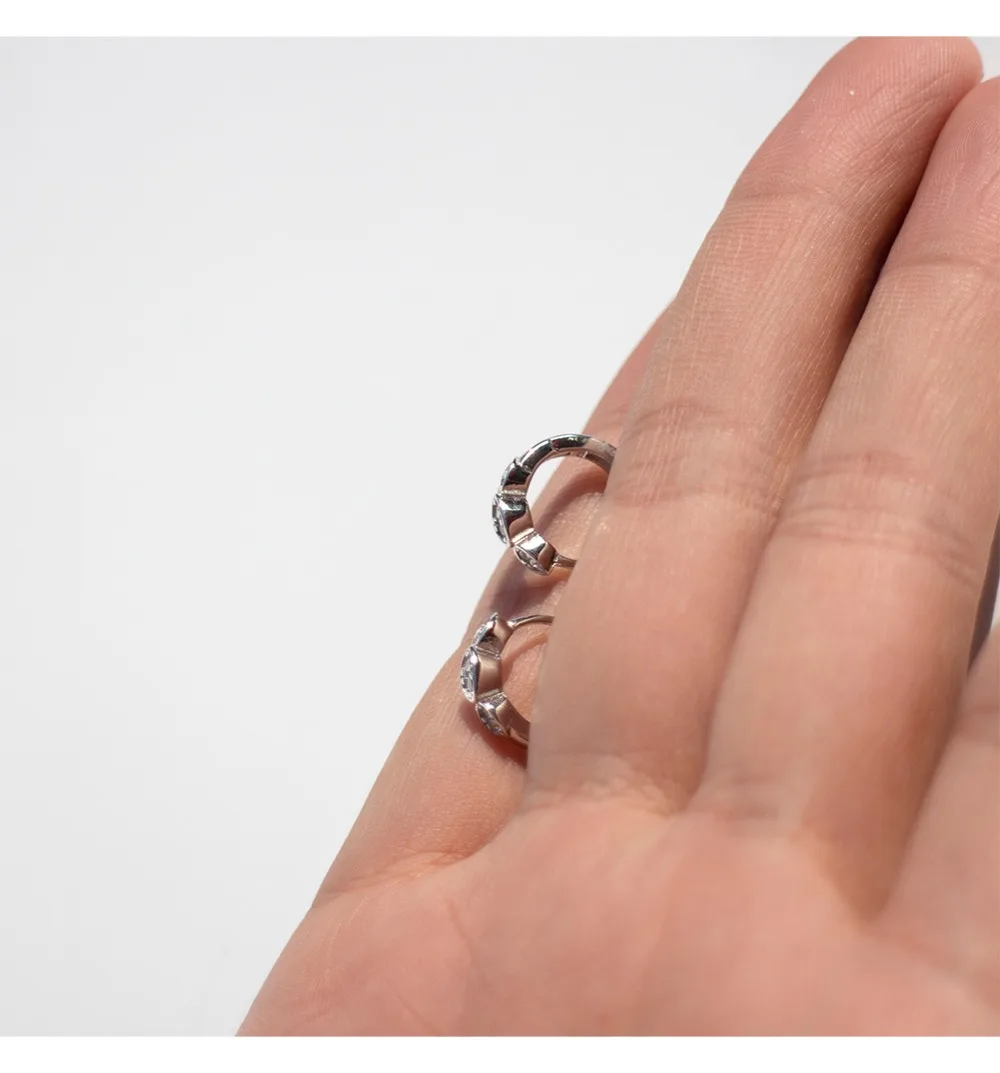 Серьги из стерлингового серебра 925 пробы, лаконичные, минималистичные, циркониевые, Овальные, кольцо для ушей, Пряжка для ушей, дикий темперамент, женские серебряные ювелирные изделия для ушей