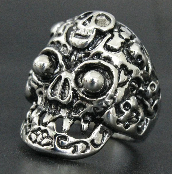 Drop Ship Size 7~13 Fashion Cool Eye Ball Skull Ring 316L Stainless Steel Jewelry Polishing Biker | Украшения и аксессуары