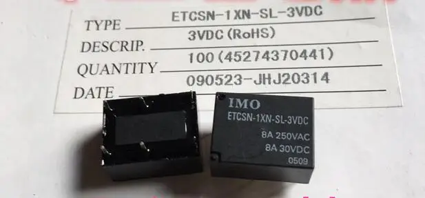 

HOT NEW relay ETCSN-1XN-SL-3VDC ETCSN1XNSL-3VDC 3VDC DC3V DIP6 10pcs/lot