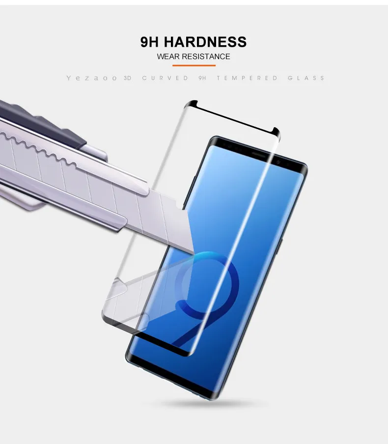 Yezaoo изогнутое Полностью закаленное стекло для Samusng Galaxy S10 E S8 S9 plus S7 edge Защита экрана для Galaxy Note 8 9 стеклянная пленка