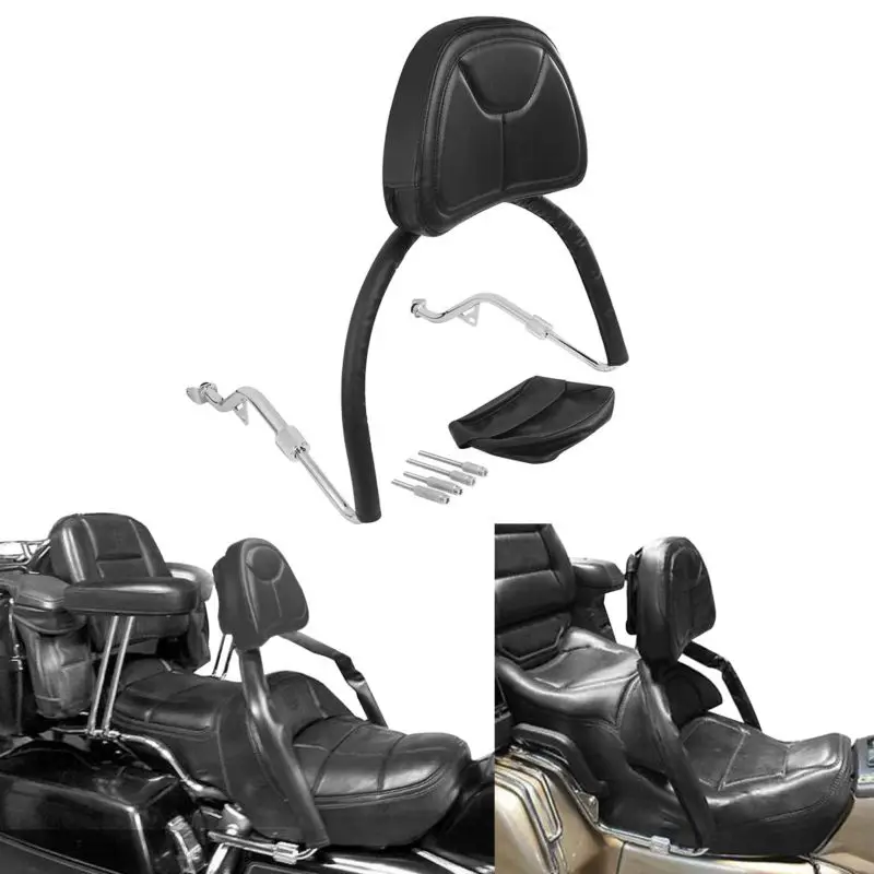 

Motorcycle Bike Riders Sissy Bar Backrest For Honda Goldwing GL 1800 GL1800A 2001-2017 16 Black