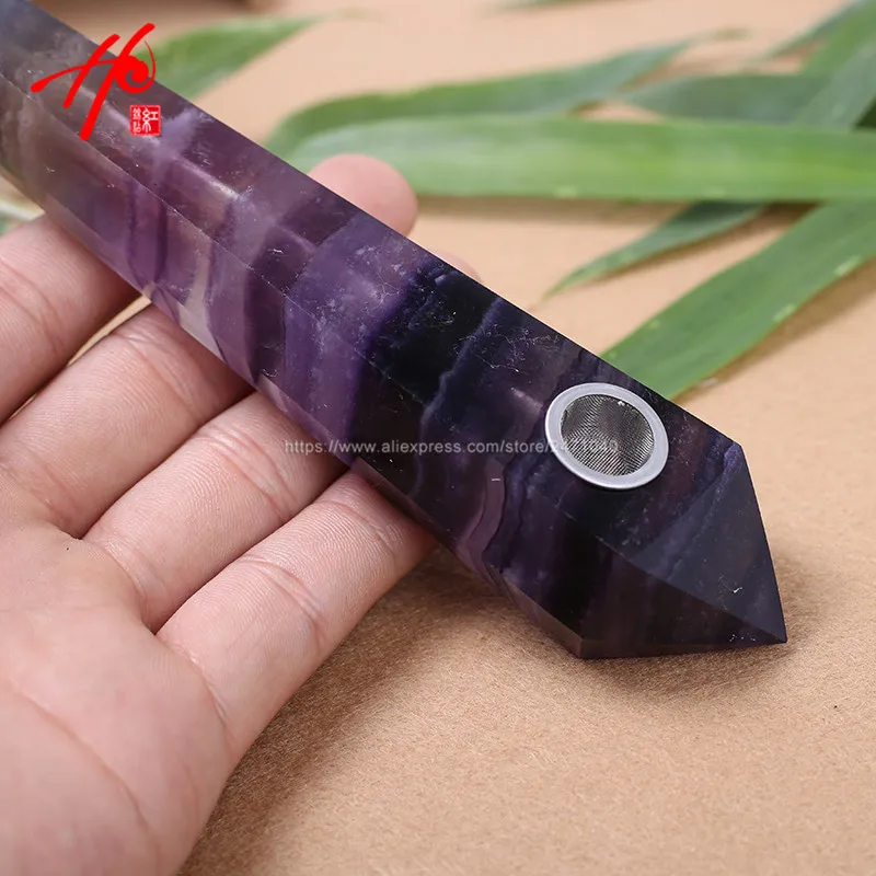 Новое поступление 2017 года hjt природного кварца длинные флюорит Кристалл точка