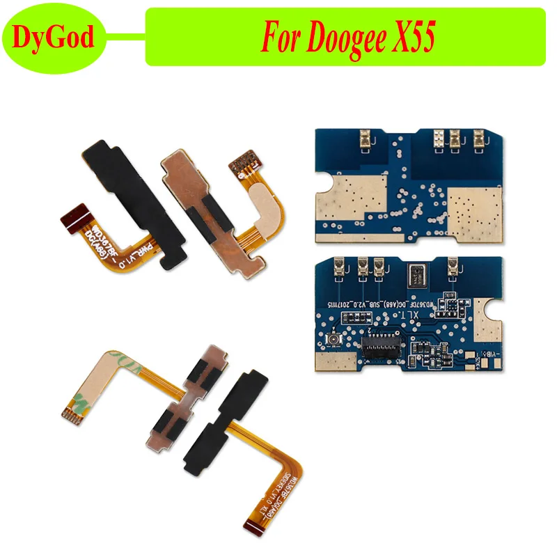 DyGod For Doogee X55 Power Button Volume up/down FPC Wire Flex Cable USB Board repair accessories | Мобильные телефоны и