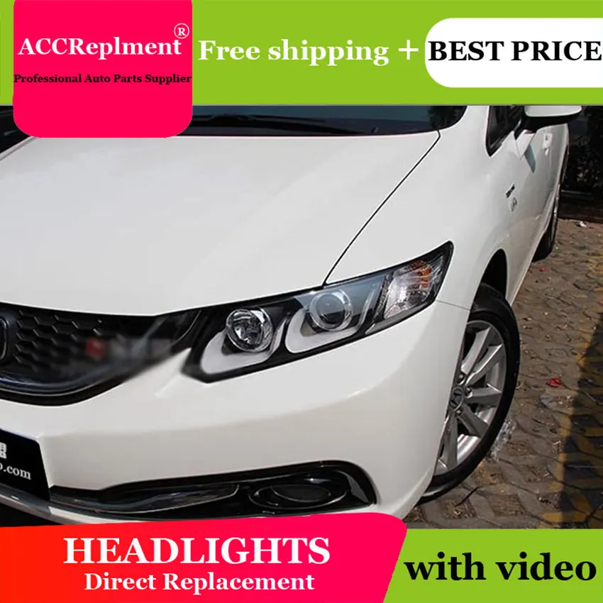 Авто. PRO двойной u-ангельские глазки светодиодный DRL для Honda civic светильник s 2011-2014 Q5