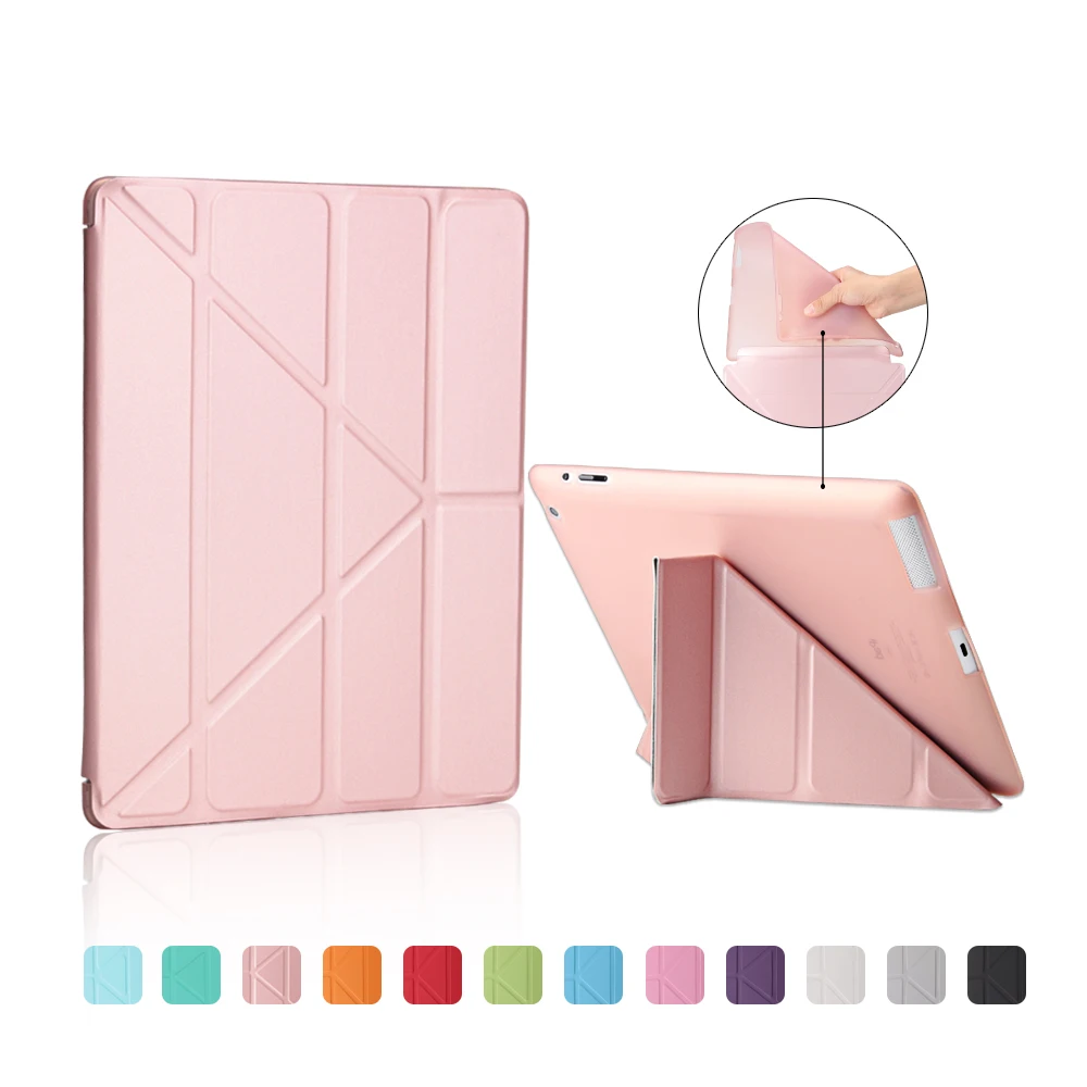 Чехол для iPad 2/3/4 A1460 чехол силиконовый мягкий задний флип-стенд с функцией автоматического сна/пробуждения из искусственной кожи смарт-чехол для iPad 3 4 2 Чехол