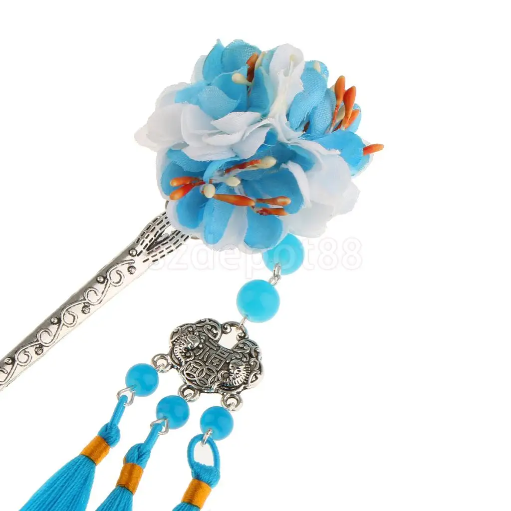Заколка для волос с цветами Kanzashi Tassel Chignon Винтаж для кимоно Hanfu