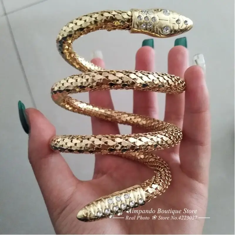 Sexy Gold Snake Ankle Wrap High Heel Gladiator Sandals Woman Summer Open Toe Party Dress Shoes