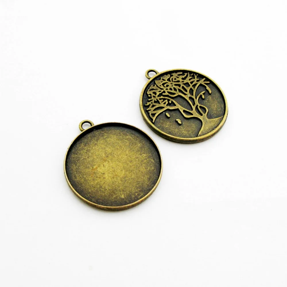 TOAOB 20 шт старинная бронзовая Камея Круглый Кабошон рамка Установка для 30 мм |