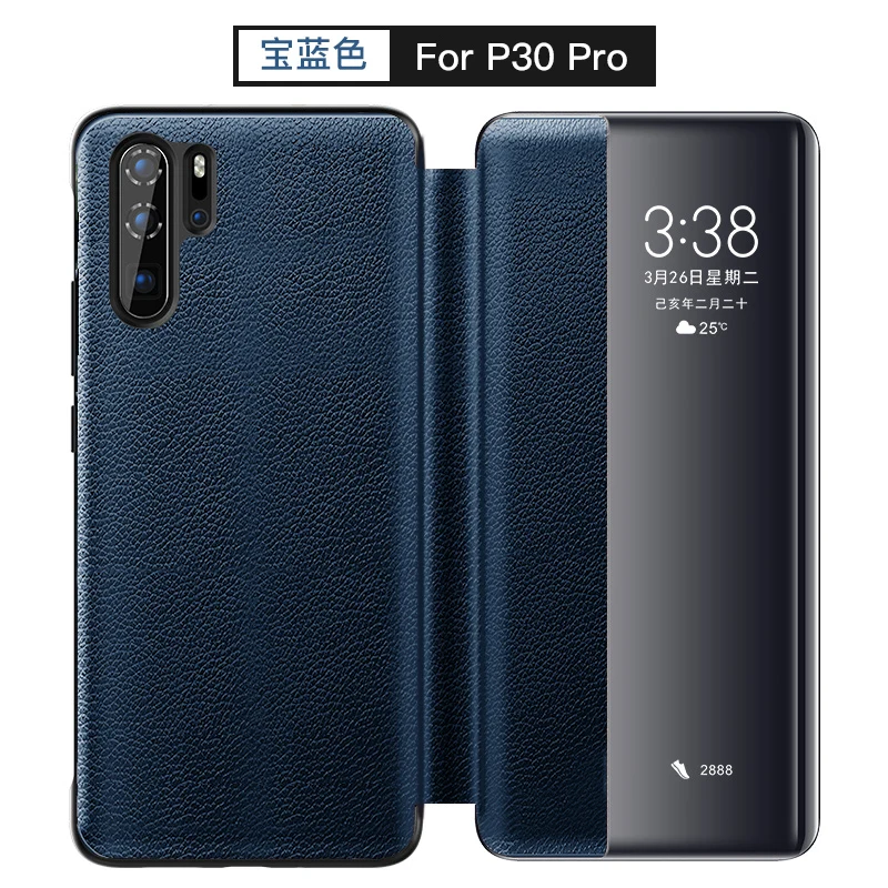 Для Huawei P30 натуральная кожа личи флип-чехол умный чехол для телефона Pro