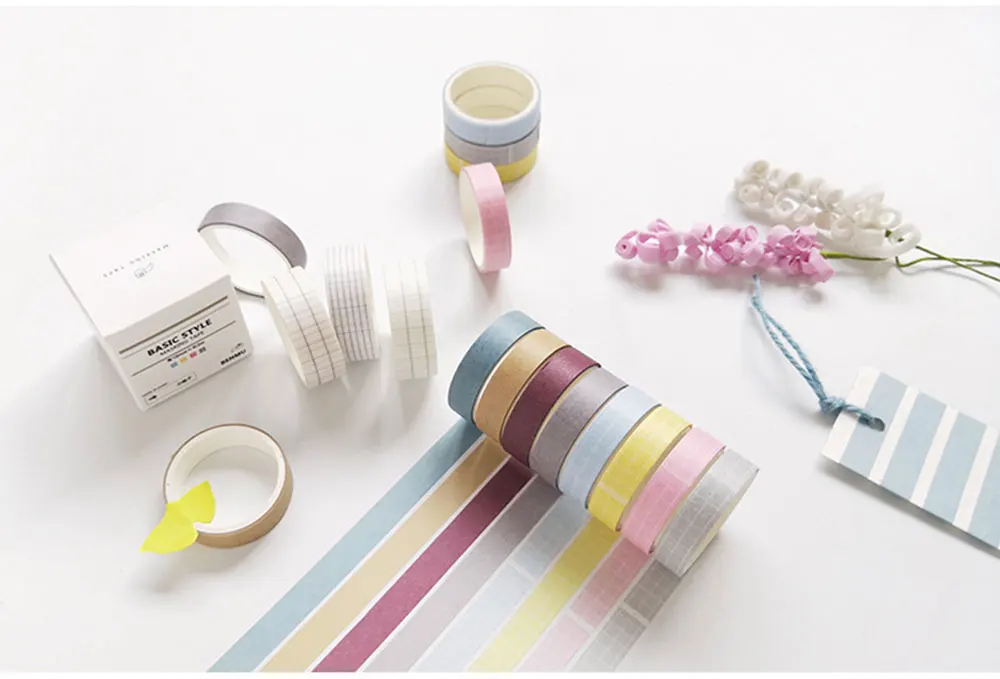 3/4 шт. 10-13 мм х 2 м без рисунка простые базовые футболки серии лента washi фотоальбом декоративная клейкая лента diy Подарочная открытка ручной работы стикер