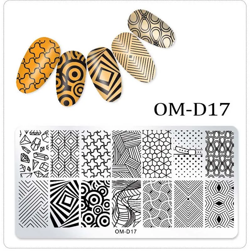 OMD17 Happy Smile Face DIY Художественный штамп с изображением для ногтей штамповочные пластины шаблон для маникюра трафарет для штамповки ногтей - Color: OMD17