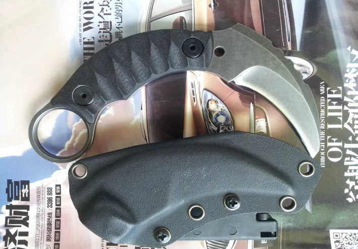 Керамбитовый нож 60HRC D2 стали 5 мм лезвие G10 ручка прямой EDC инструмент Открытый